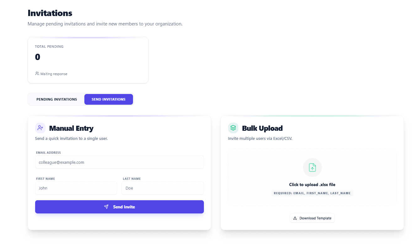 User Invitations